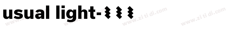 usual light字体转换